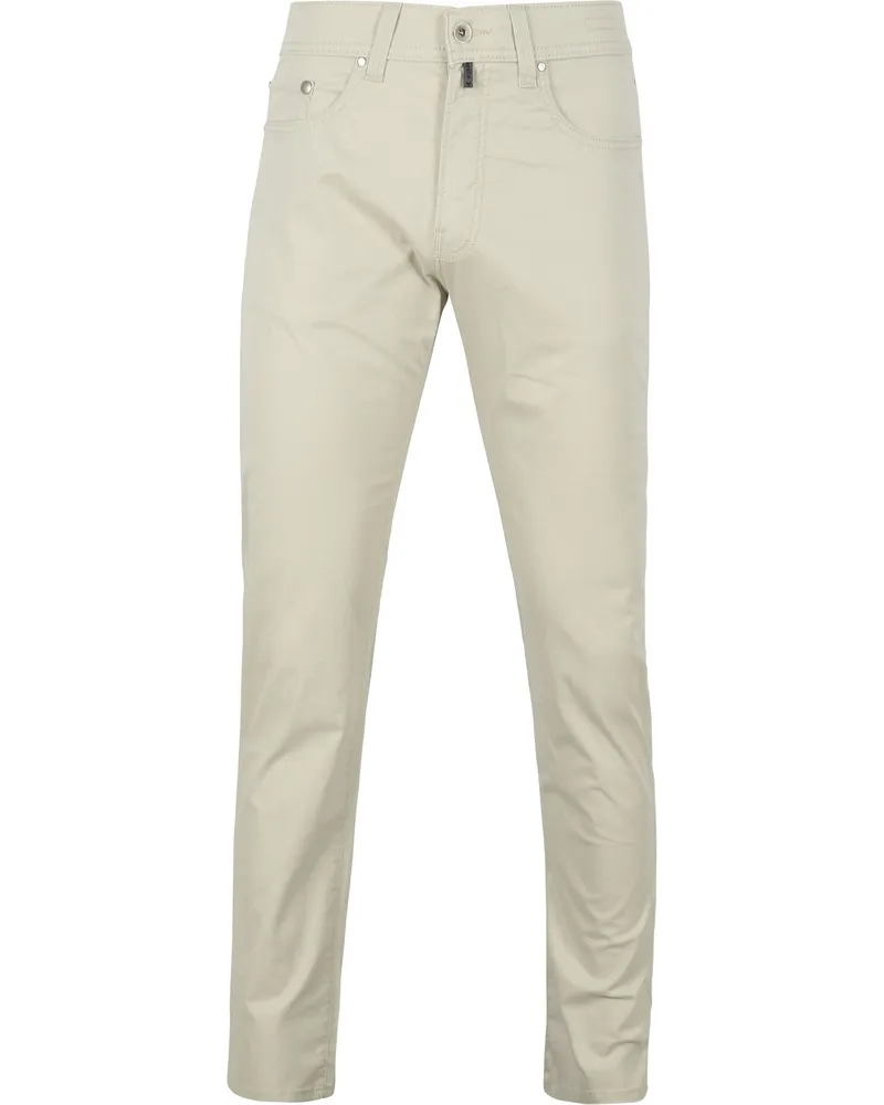 Pierre Cardin Trousers Lyon Tapered Ecru Wollweiß