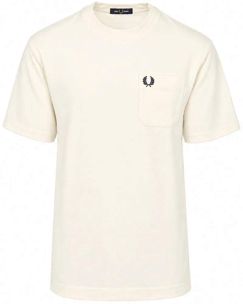 Fred Perry T-Shirt Ecru Weiß