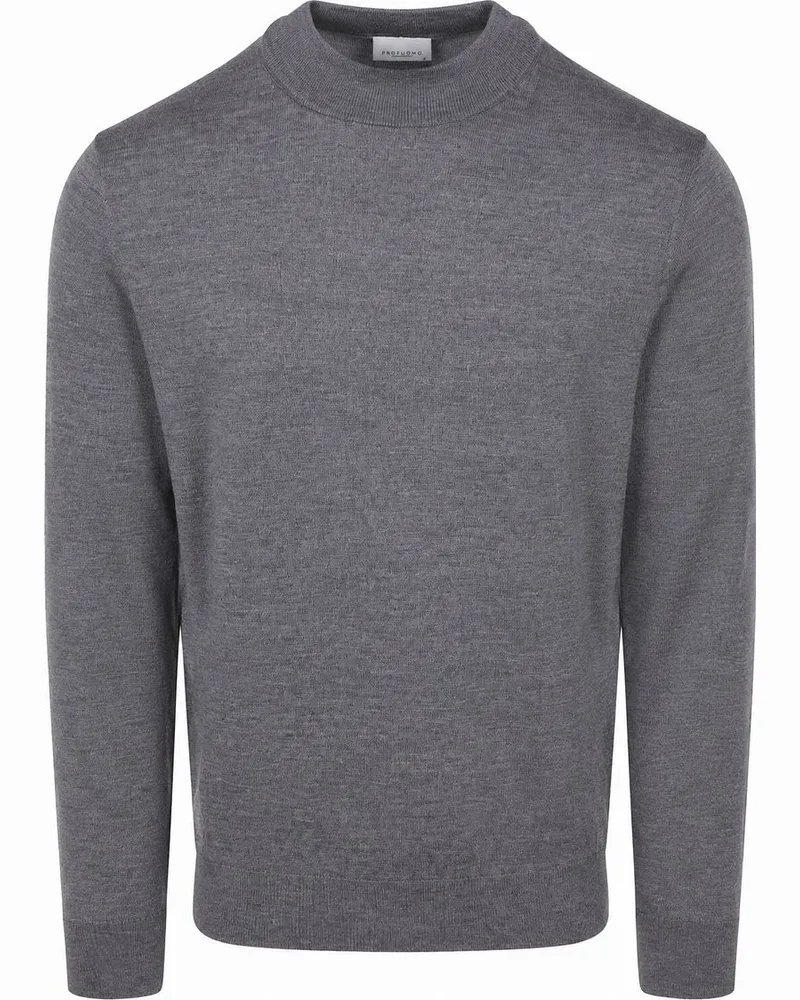 Profuomo Turtleneck Merino Pullover Grau Grau