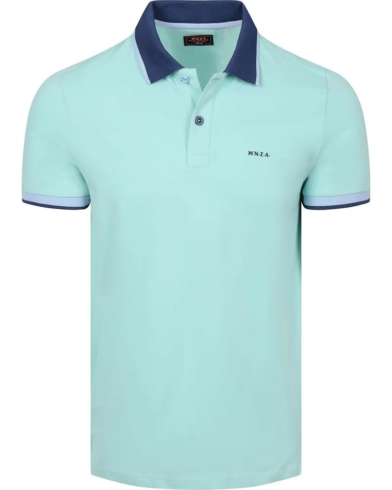 New Zealand Auckland NZA) Polo Foxton Piqué Pale Leaf Hellblau
