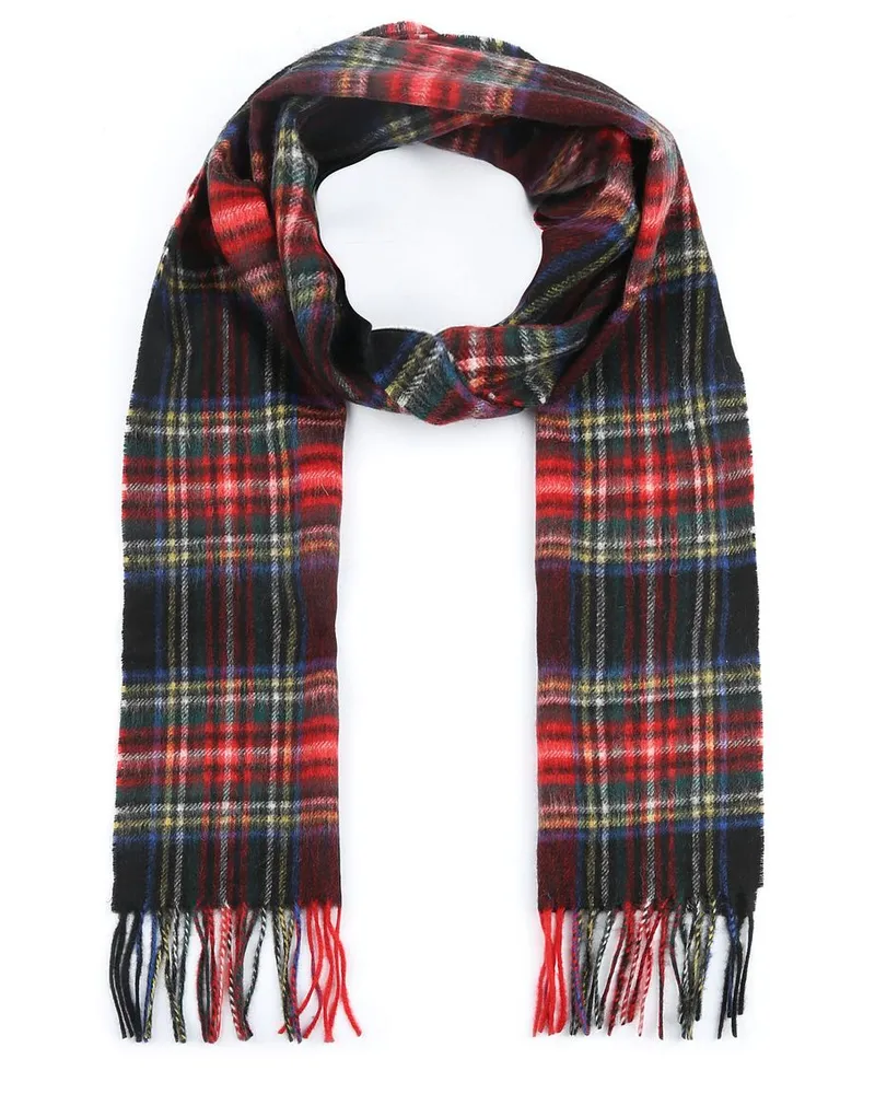 Barbour Schal Blackwatch Lambswool Dunkelgrün Schwarz