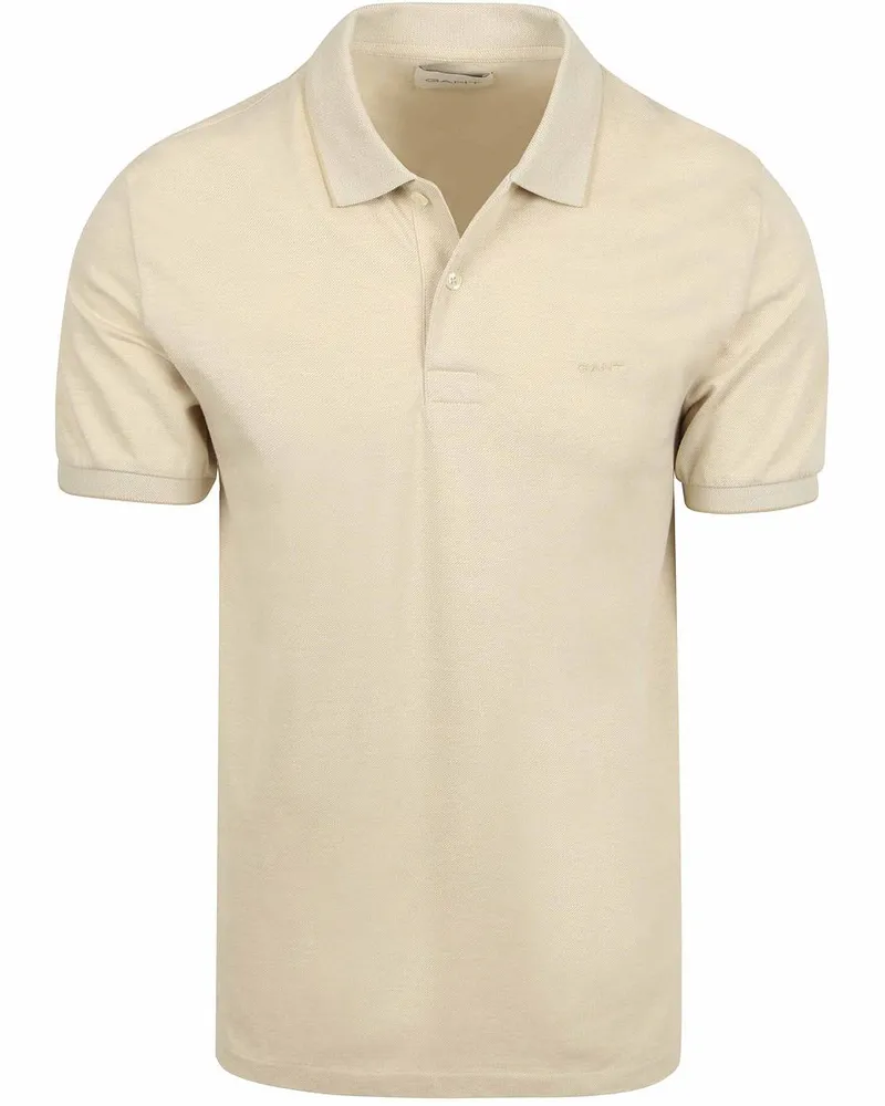 Gant 2Tone Piqué Poloshirt Ecru Beige