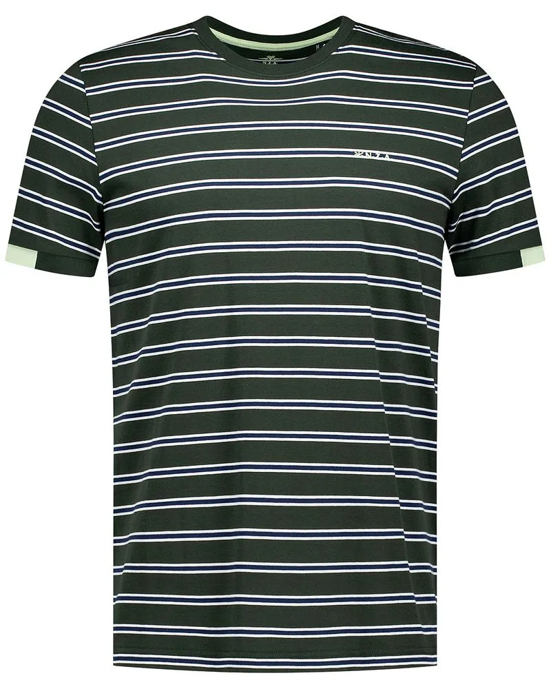New Zealand Auckland NZA) T-shirt Noel Stripes Forest Green Dunkelgrün
