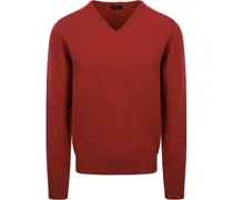V-Auschnitt Pullover Lammwolle Dobonnet