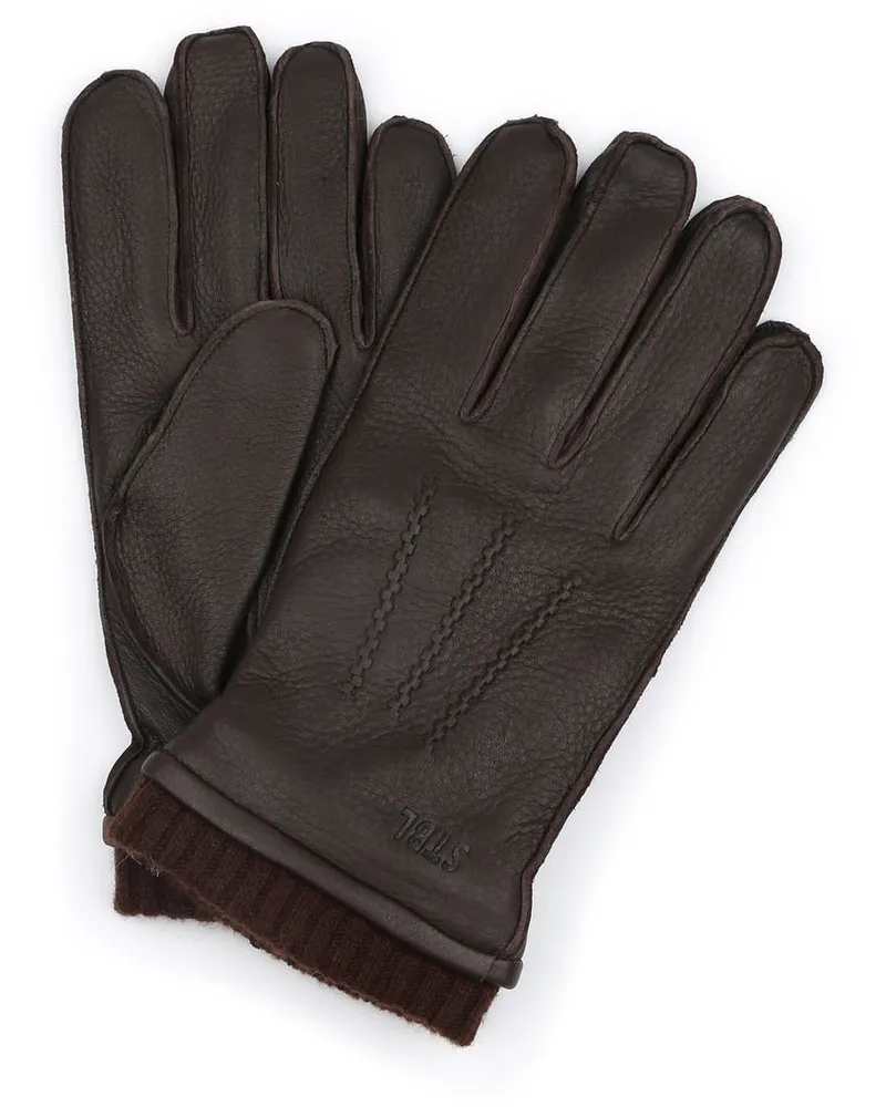 Suitable Handschuh Leder Braun Braun