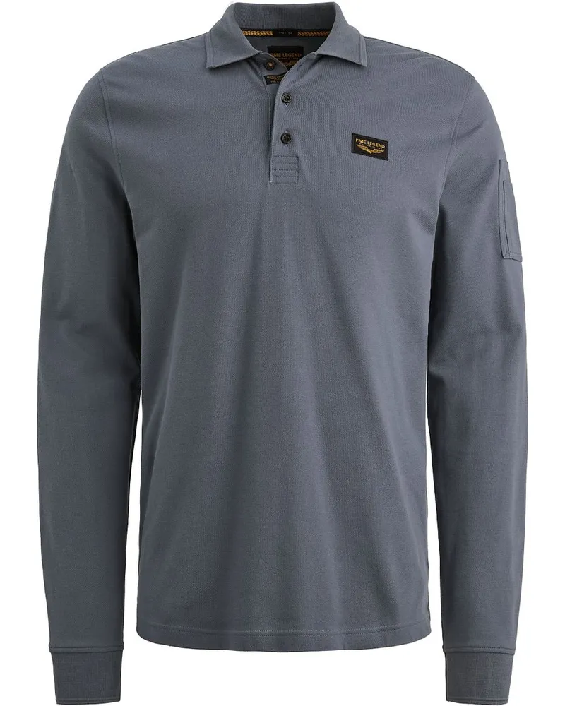 PME Legend American Classic Langarm - Longsleeve Poloshirt Vintage Indigo Blau