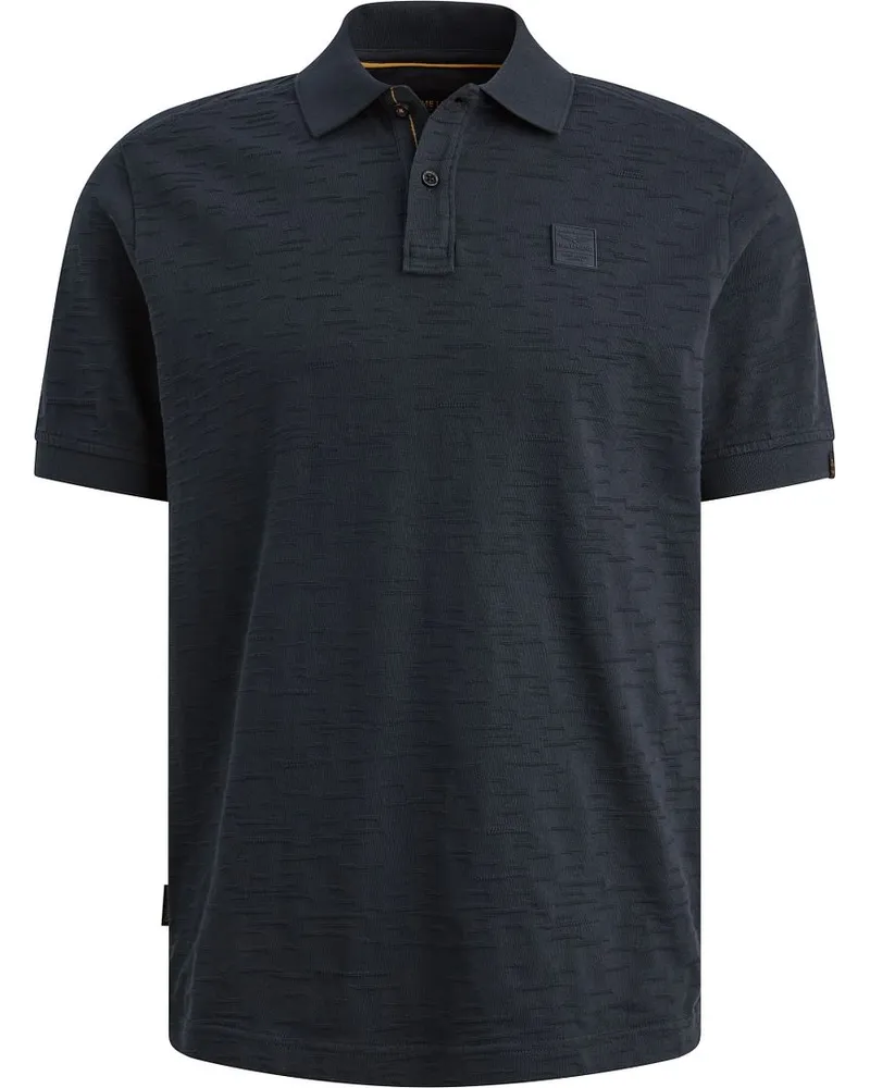 PME Legend Poloshirt Jacquard Jersey Navy Dunkelblau