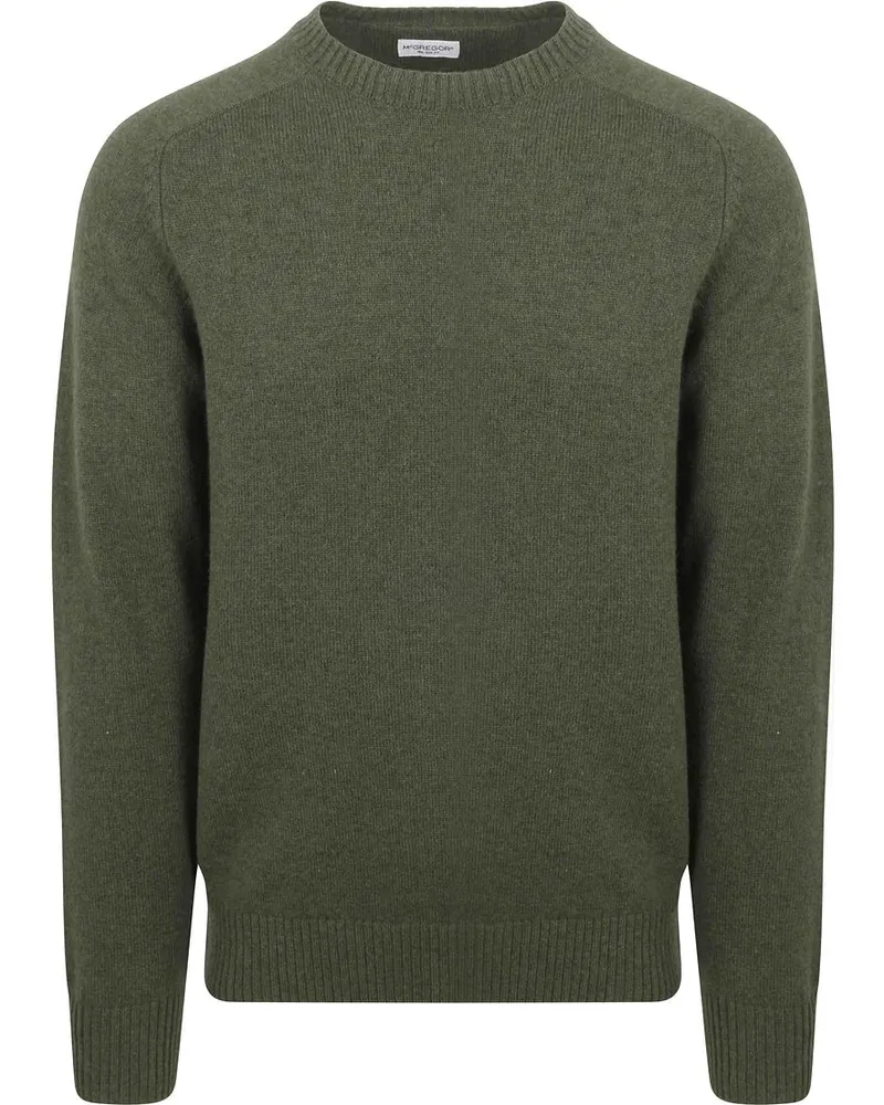 McGregor Pullover Lammwolle Melange Sage Grün Grün