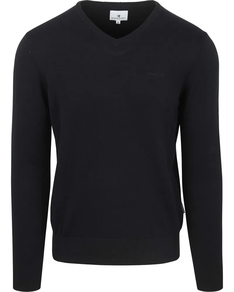 State of Art Pullover mit V-Ausschnitt Navy Blau