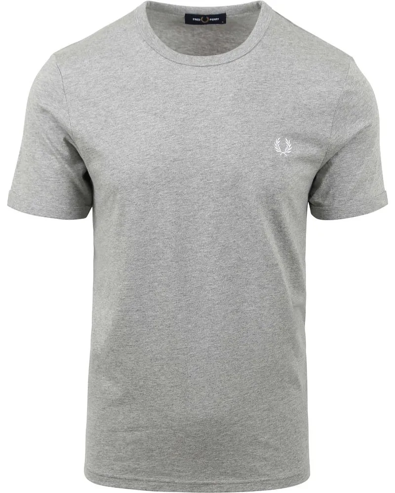 Fred Perry T-Shirt Ringer M3519 Hellgrau Grau