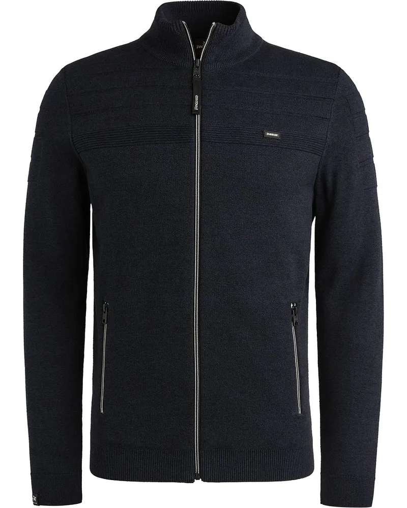 Vanguard Strickjacke Bonded Mouline Navy Dunkelblau