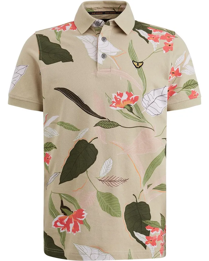 PME Legend Polo Print Beige Beige