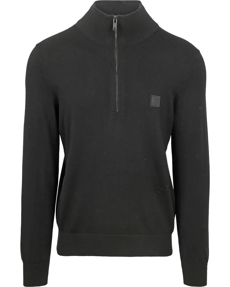 HUGO BOSS Kanobix Half Zip Pullover Schwarz Schwarz