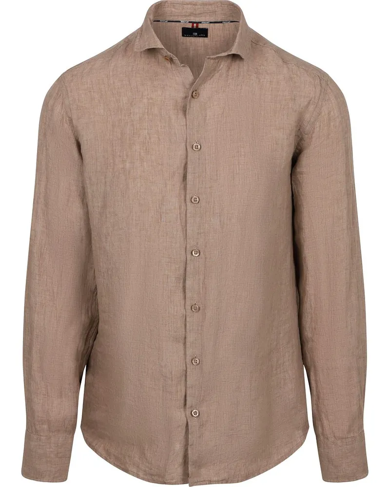 State of Art Hemd Leinen Beige Beige