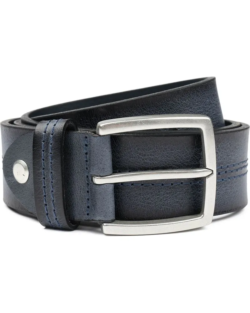 Suitable Ledergürtel Navy Dunkelblau