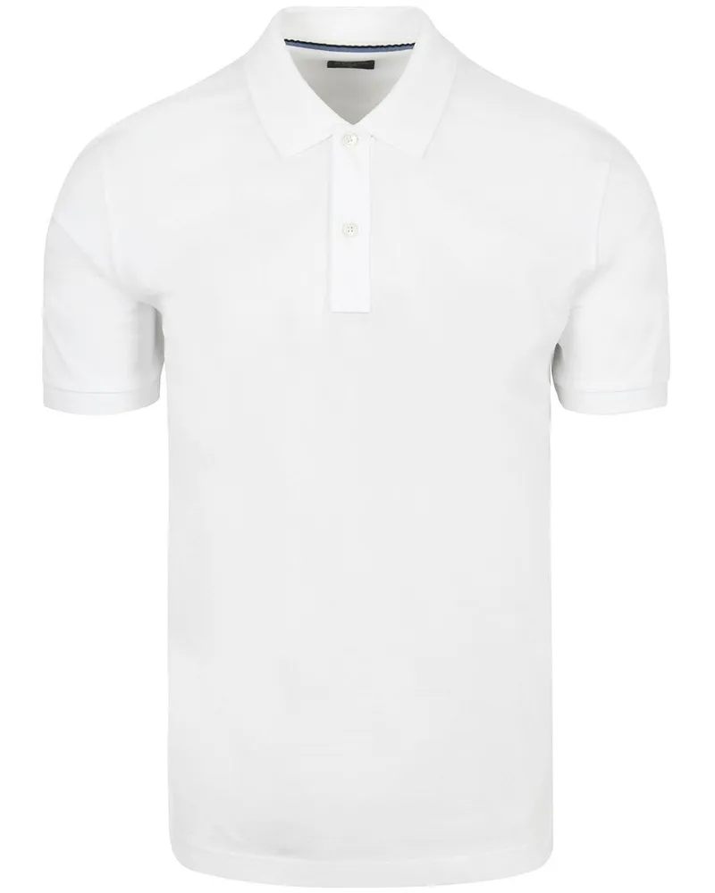 Olymp Poloshirt Piqué Weiß Weiß