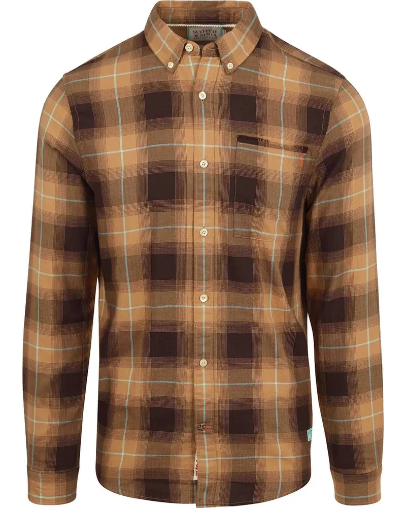 Scotch&Soda Hemd Karomuster Braun Braun