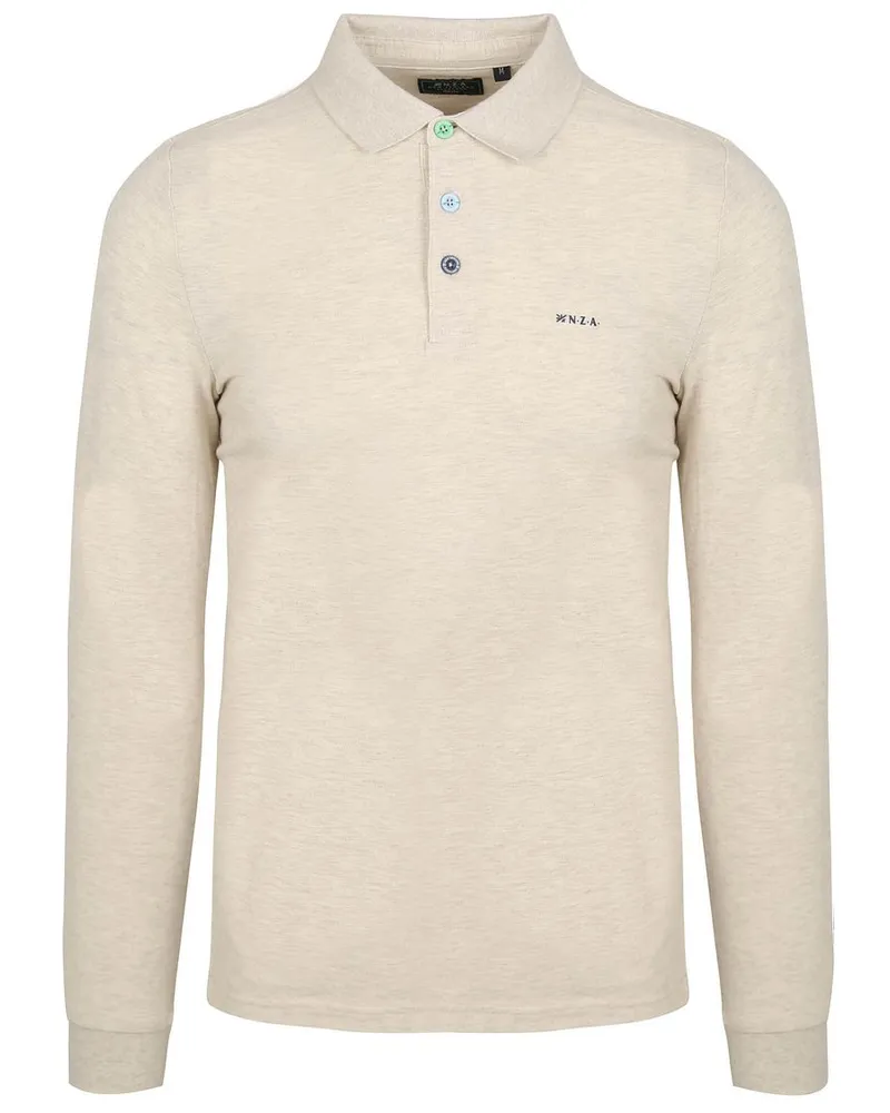 New Zealand Auckland NZA) Longsleeve Polo Marshall Light Cream Beige