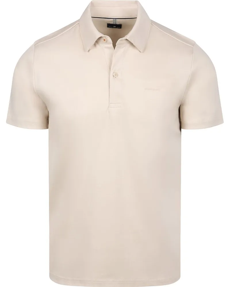 State of Art Poloshirt Jersey Interlock Kit Wollweiß