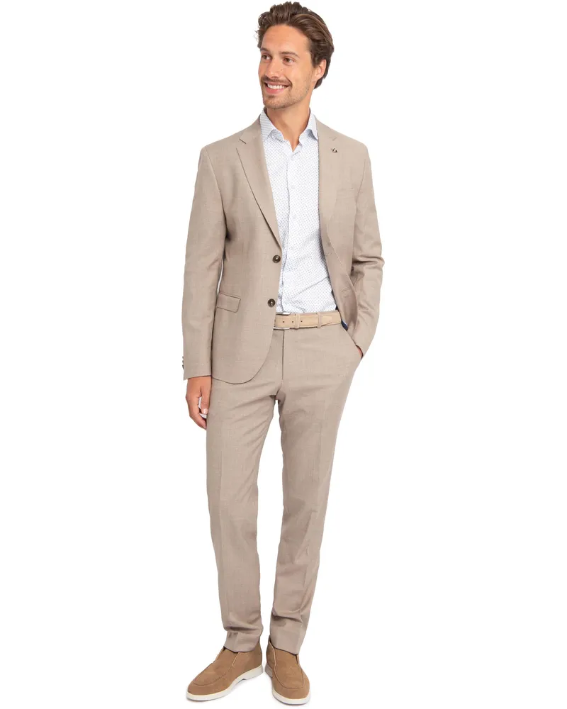 Suitable Strato Toulon Suit Wool Beige Beige