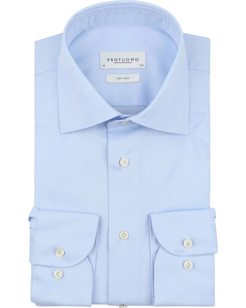 Profuomo Twill Hemd Hellblau Hellblau
