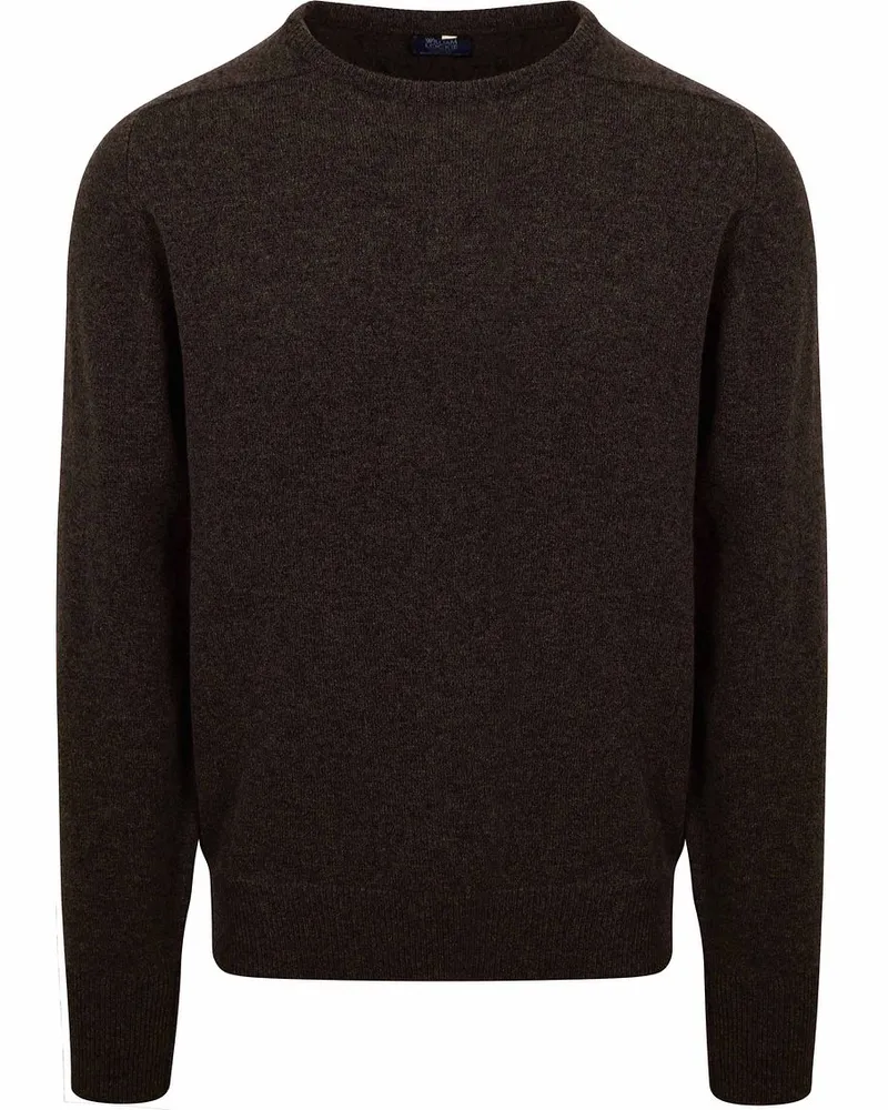 William Lockie Pullover Lammwolle Driftwood Braun