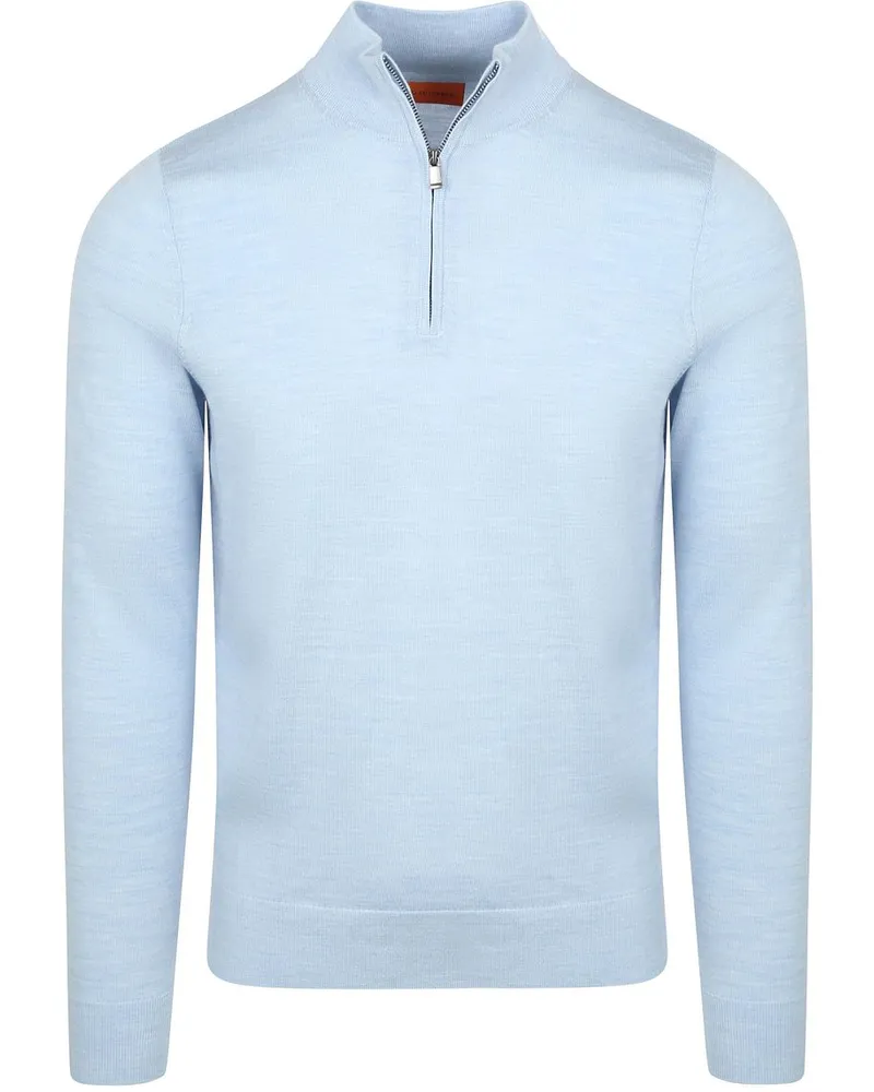 Suitable Merino Half Zip Pullover Hellblau Hellblau