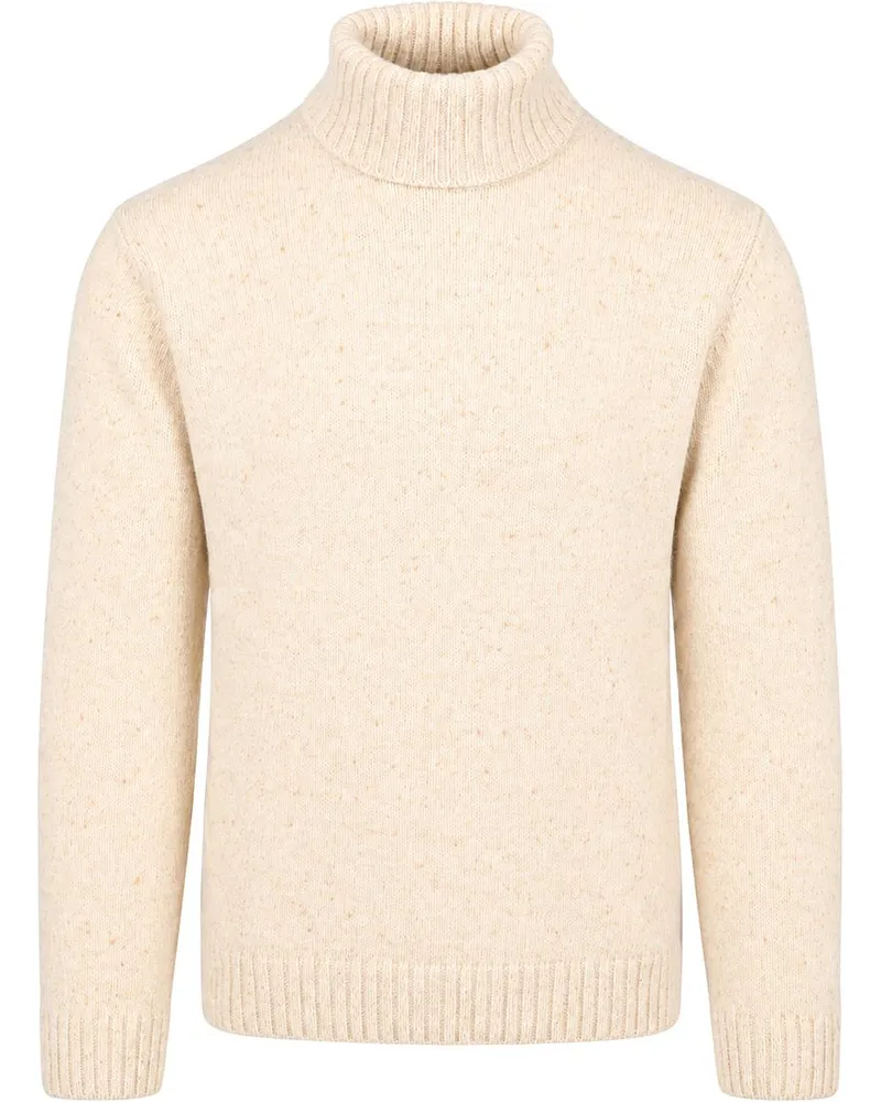 Suitable Rollkragenpullover Tweed Ecru Beige