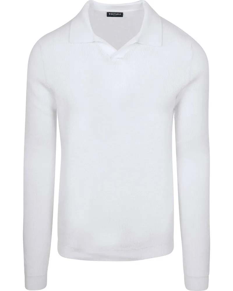 Suitable Pullover Riva Knit Ecru Weiß