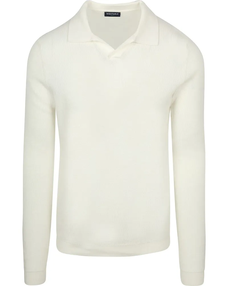 Suitable Pullover Riva Knit Ecru Weiß