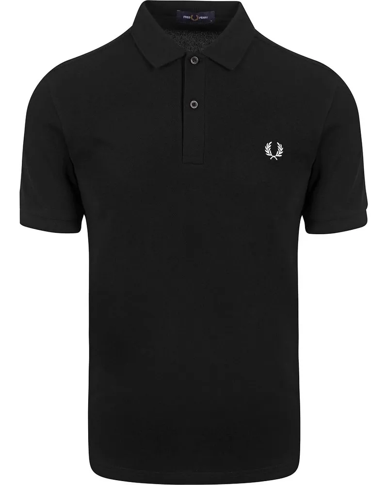 Fred Perry Polo Plain Schwarz Schwarz