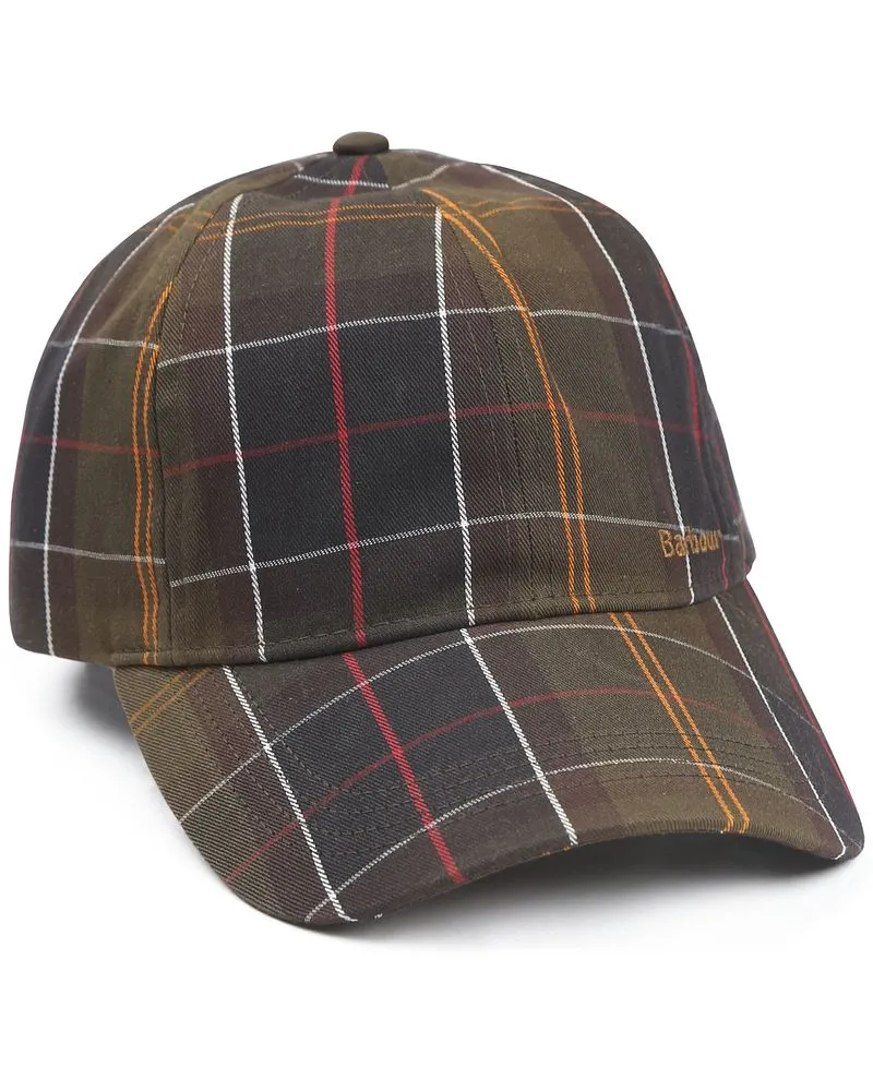Barbour Kappe Karos Olive Grün
