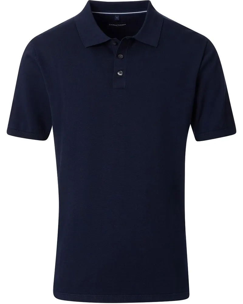 CasaModa Polo Knitted Navy Dunkelblau