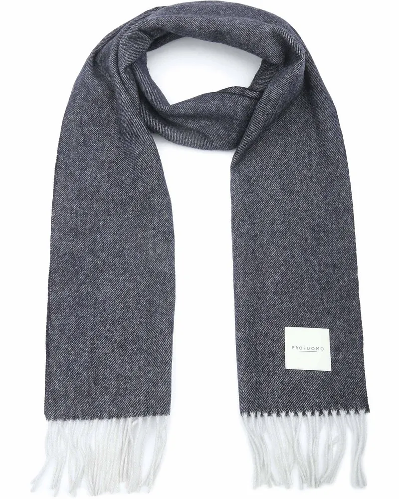 Profuomo Schal Lammwolle Navy Blau Dunkelblau