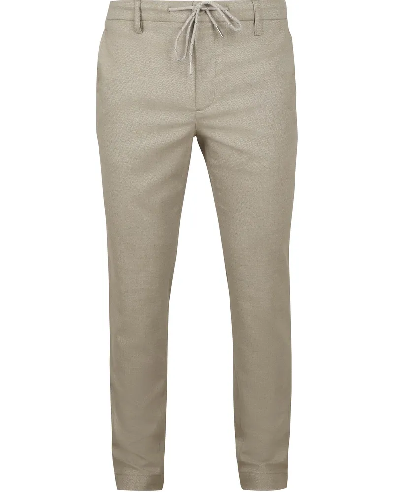 Alberto Hose Jump Flanell Herringbone Beige Beige