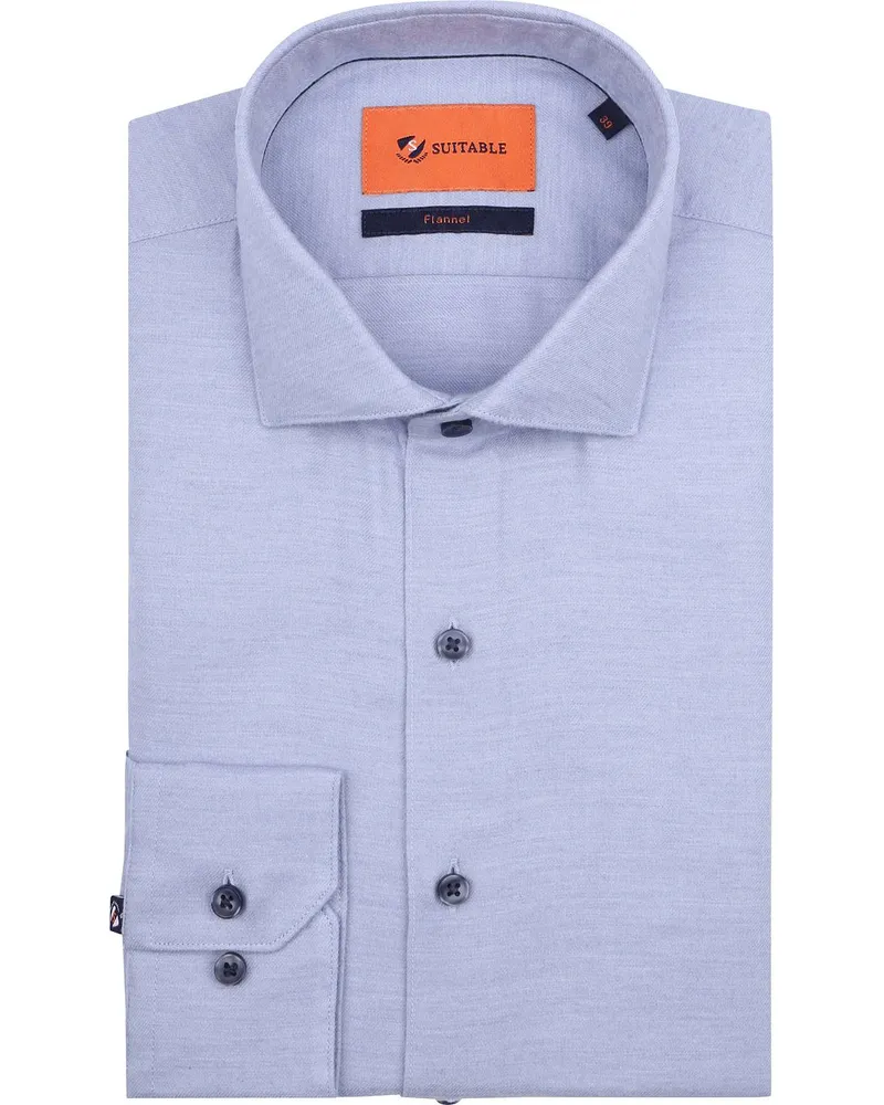 Suitable Hemd Widespread Flanel Hellblau Hellblau