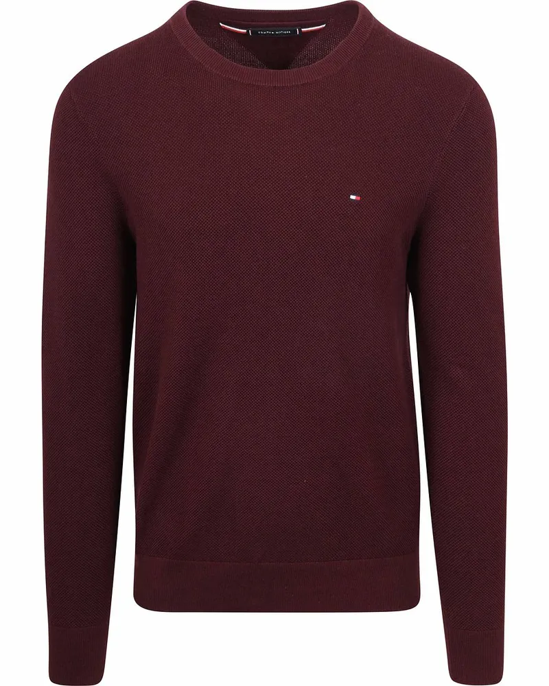 Tommy Hilfiger Structure Pullover Bordeaux Rot