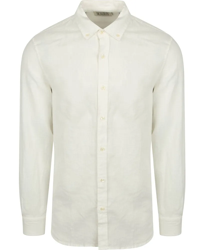 Scotch&Soda Leinenhemd Weiß Wollweiß