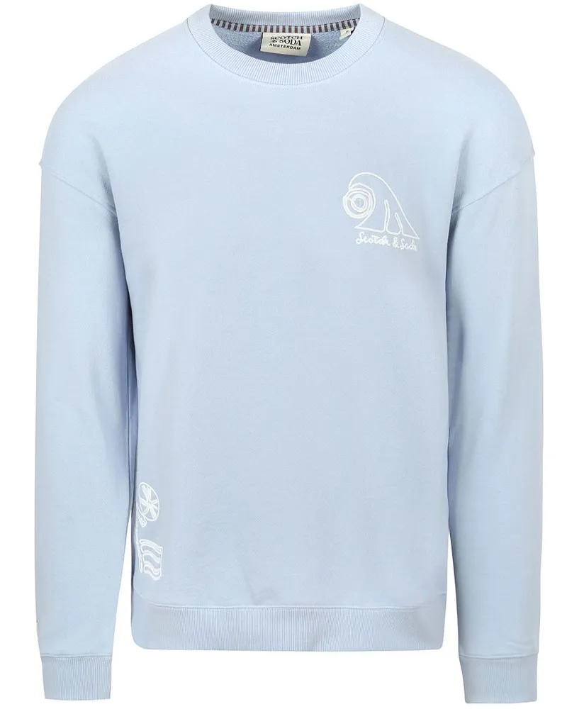 Scotch&Soda Pullover Embroidered Hellblau Hellblau