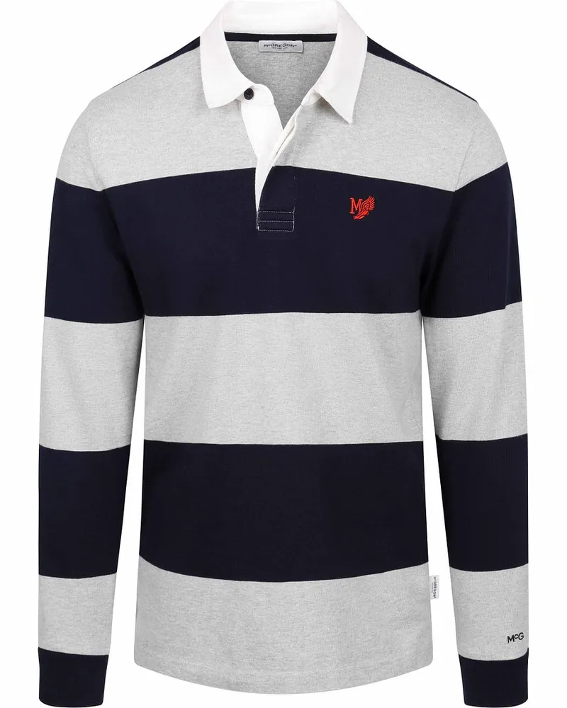 McGregor Rugbyshirt Streifen Navy Grau Grau