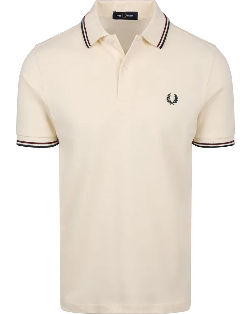 Fred Perry Polo Twin Tipped M3600 Ecru 84A Wollweiß
