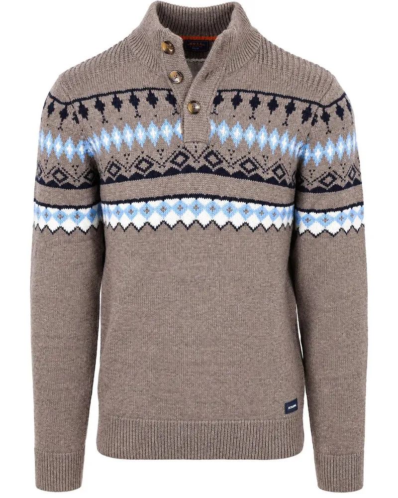 New Zealand Auckland NZA) Pullover Nordic Wool Blend Taupe Taupe