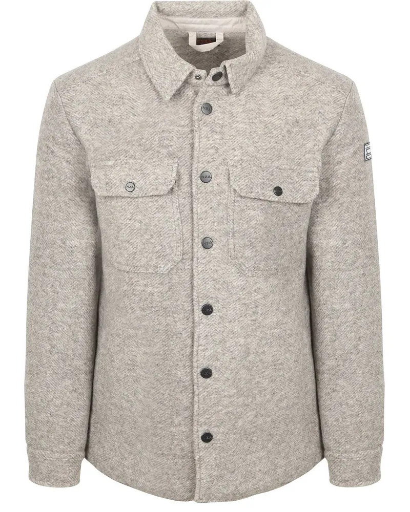 New Zealand Auckland NZA) Hemdjacke Willow Wool Blend Greige Beige