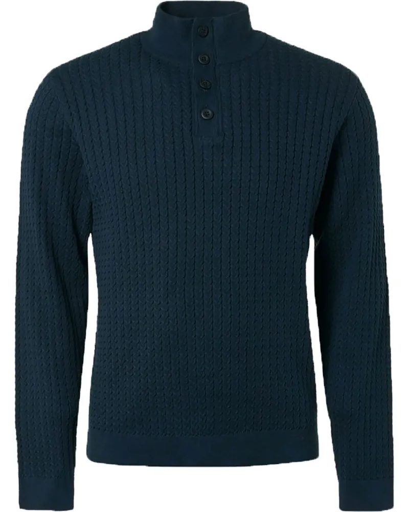 No Excess Mocker Pullover Navyblau Dunkelblau