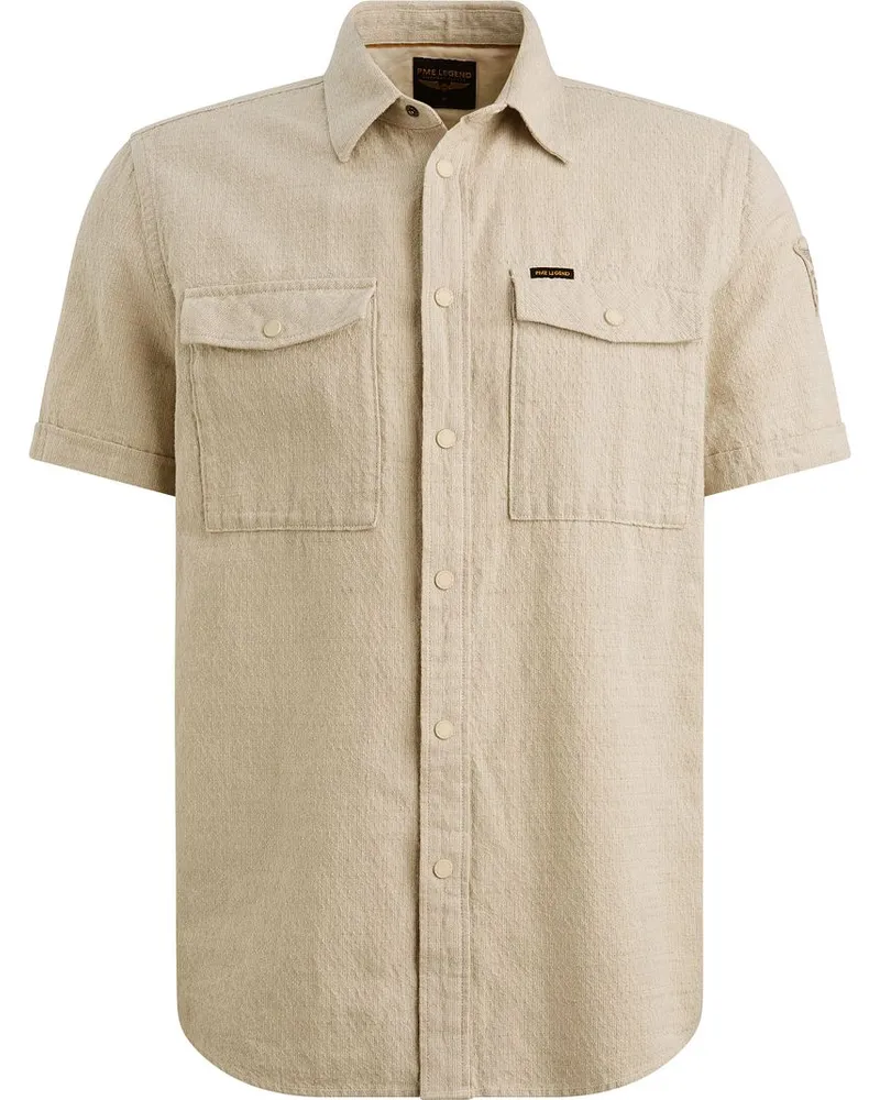 PME Legend Short Sleeve Hemd Beige Beige