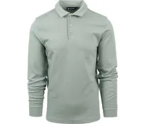 Langarm Slim-Fit Poloshirt "Jink" Stahlgrün