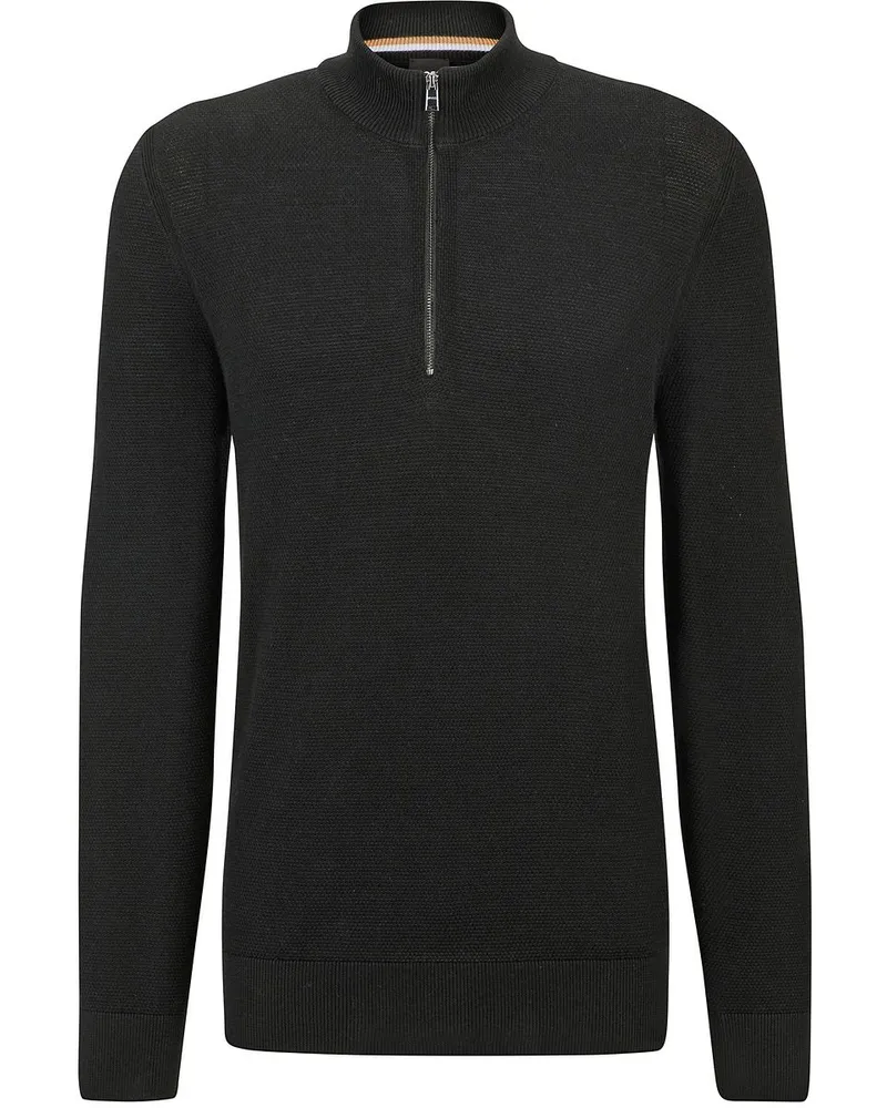 HUGO BOSS Ebrando-P Halfzip Pullover Schwarz Schwarz