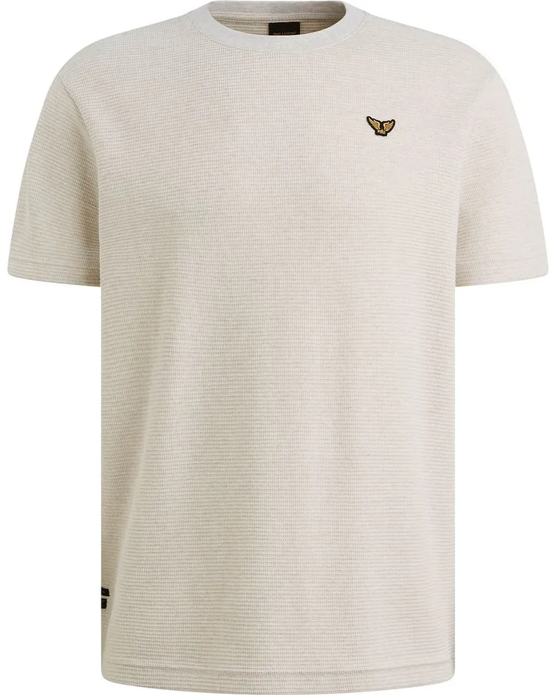 PME Legend T-Shirt Two Tone Texture Ecru Beige