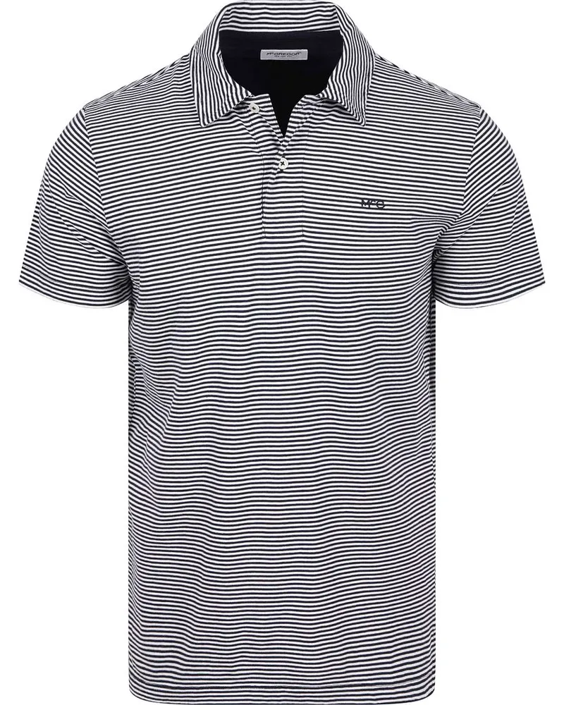 McGregor Jersey Polo Stripe Navy Dunkelblau