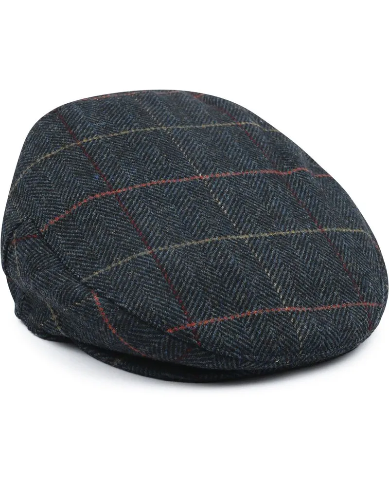 Barbour Wilkin Flat Cap Herringbone Grün Dunkelgrün